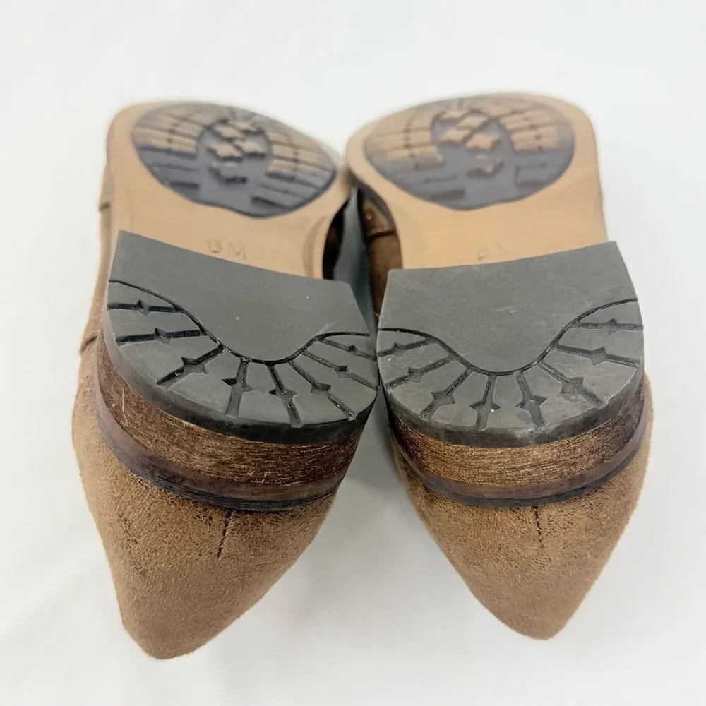 Bullboxer B-52 Brown Faux Suede Leather Slip On Oxford Loafer Shoes